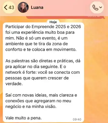Depoimento de participante 6