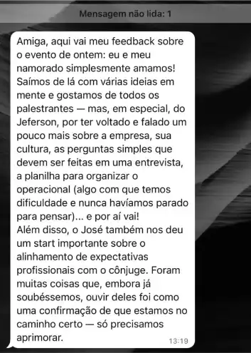 Depoimento de participante 7